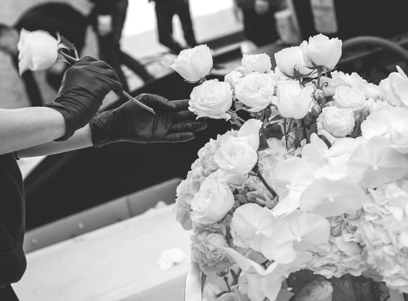 Arreglos florales y homenajes